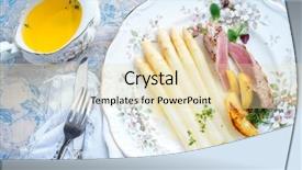  Presentation with steak and pork chops - Presentation consisting of bone china - traditional sliced pork fillet steak background and a  colored foreground