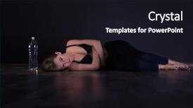  Presentation with anorexic - Slides having bone disorders - anorexic girl lying background and a wine colored foreground