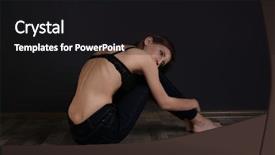  Presentation with anorexic - Colorful presentation design enhanced with bone disorders - anorexic girl sitting backdrop and a black colored foreground
