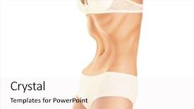  Presentation with anorexia - PPT theme featuring bone disorders - belly of young woman background and a sky blue colored foreground
