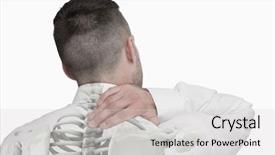  Presentation with spine - Slide deck having bone disorders - digital composite of highlighted spine background and a light gray colored foreground
