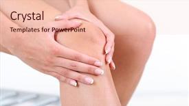  Presentation with bone - PPT theme with bone disorders - girl with sore foot background and a lemonade colored foreground