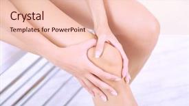  Presentation with bone - Slide deck having bone disorders - girl with sore foot background and a lemonade colored foreground