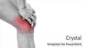  Presentation with knee pain - Slide deck having bone disorders - man holding his knee background and a white colored foreground
