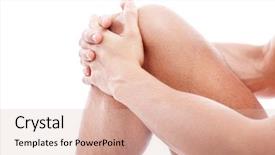  Presentation with knee pain - Slide deck enhanced with bone disorders - muscular man having knee pain background and a lemonade colored foreground