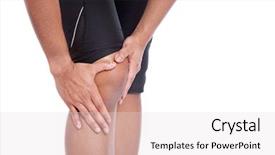  Presentation with older person holding pills - Presentation theme with bone disorders - person holding his or her background and a lemonade colored foreground