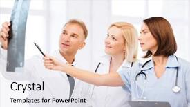  Presentation with radiology - Audience pleasing presentation consisting of woman in jacket and glasses stands near river at sunny summer day backdrop and a ocean colored foreground