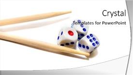  Presentation with chopsticks and food - Amazing presentation theme having bone loss - chopsticks and dices on white backdrop and a  colored foreground