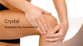  Presentation with modern medicine cardiology concept mixed - Presentation design consisting of bone loss - fitness healthcare and medicine concept background and a coral colored foreground