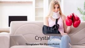  Presentation with sport injuri - Cool new slides with bone loss - woman injured during sport game backdrop and a soft green colored foreground