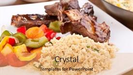  Presentation with barbecue ribs - Audience pleasing slides consisting of bone marrow - barbecue spare ribs backdrop and a  colored foreground