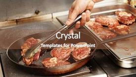  Presentation with bone marrow - Audience pleasing presentation design consisting of bone marrow - chef is frying meat backdrop and a tawny brown colored foreground