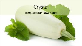  Presentation with tea leaves fresh green leaf - Slide deck with bone marrow - fresh zucchini fruit with green background and a  colored foreground