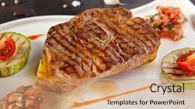  Presentation with foods - Cool new presentation with bone marrow - grilled foods - bbq pork backdrop and a  colored foreground