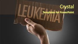  Presentation with bone - Slide deck having bone marrow - leukemia background and a tawny brown colored foreground