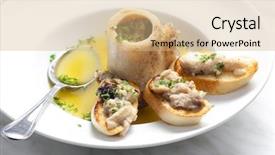  Presentation with bone marrow - PPT layouts having bone marrow soup background and a coral colored foreground