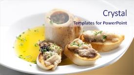  Presentation with bone marrow - Amazing theme having lomonosov porcelain factory branded cobalt backdrop and a white colored foreground.