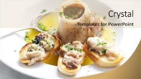  Presentation with bone marrow - Beautiful presentation design featuring bone marrow soup backdrop and a soft green colored foreground