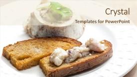  Presentation with bone marrow - Audience pleasing presentation consisting of bone marrow with fried bread backdrop and a  colored foreground