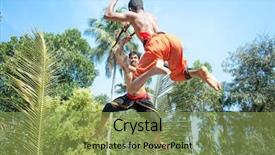  Presentation with indian art - Presentation theme enhanced with bone tissue - kalarippayat fight in air indian background and a yellow colored foreground