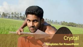  Presentation with indian art - Cool new presentation with bone tissue - kalarippayat indian ancient martial art backdrop and a tawny brown colored foreground