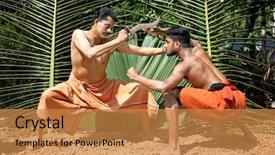  Presentation with kerala - Slides consisting of bone tissue - kalarippayat indian ancient martial art background and a  colored foreground