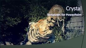  Presentation with skeleton - Slide set with bone yard - decomposed skeleton background and a wine colored foreground