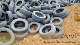  Presentation with tires - Cool new presentation theme with bone yard - old tires backdrop and a coral colored foreground