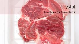  Presentation with butcher - Cool new slide deck with boneless beef shank backdrop and a coral colored foreground