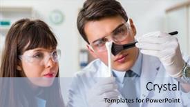  Presentation with lab animal - Cool new PPT theme with bones of extinct animal backdrop and a light blue colored foreground