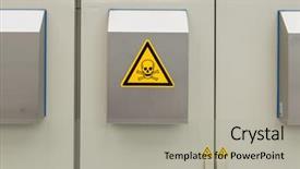  Presentation with high voltage - PPT theme having mortality - skull and bones sign background and a light gray colored foreground