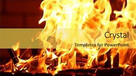  Presentation with bonfire - Beautiful presentation featuring bonfire at night on brick backdrop and a  colored foreground