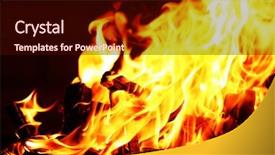  Presentation with bonfire - Beautiful presentation featuring bonfire at night on brick backdrop and a  colored foreground