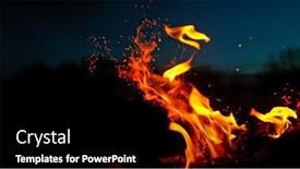  Presentation with bonfire - PPT theme having bonfire-burning-in-the-forest background and a black colored foreground