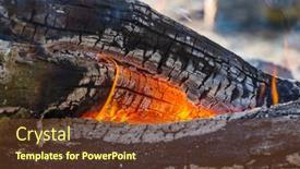  Presentation with bonfire - Audience pleasing slide set consisting of bonfire-in-the-fores backdrop and a tawny brown colored foreground