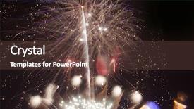  Presentation with fireworks - Amazing PPT theme having  backdrop and a  colored foreground