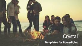  Presentation with beach party - Amazing presentation theme having  backdrop and a  colored foreground