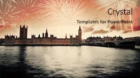  Presentation with westminster - PPT theme consisting of  background and a  colored foreground