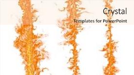  Presentation with flames - Audience pleasing slide set consisting of bonfire night design - fire flames on white background backdrop and a lemonade colored foreground