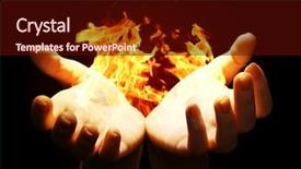  Presentation with black hands - Presentation theme with bonfire night design - hands with fire isolated background and a wine colored foreground