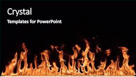  Presentation with bonfire - Presentation design featuring bonfire night design - texture of fire wall isolated background and a black colored foreground