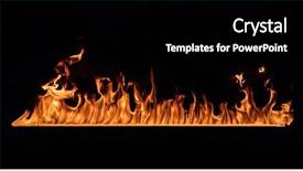  Presentation with bonfire - Amazing slide deck having bonfire night design - texture of fire wall isolated backdrop and a  colored foreground