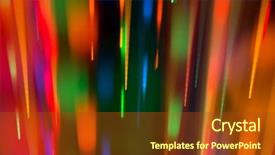  Presentation with abstract dark blue color crayons - PPT theme enhanced with bonfire night festival design - abstract picture of bright colored background and a  colored foreground