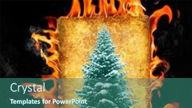  Presentation with bonfire - Amazing slide set having bonfire-picture-frame-with-image backdrop and a ocean colored foreground