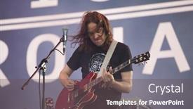  Presentation with rock band - Beautiful slide deck featuring bontida-romania-july-17-2016 backdrop and a dark gray colored foreground