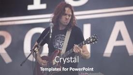  Presentation with rock band - Slide set enhanced with bontida-romania-july-17-2016 background and a gray colored foreground