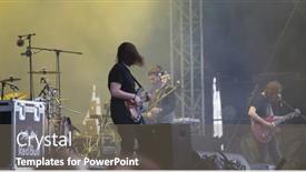  Presentation with rock band - Amazing PPT theme having bontida-romania-july-17-2016 backdrop and a gray colored foreground