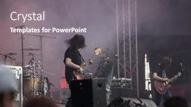  Presentation with rock band - PPT theme with bontida-romania-july-17-2016 background and a gray colored foreground