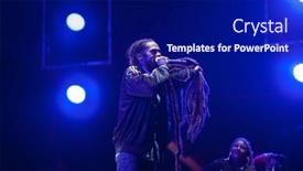  Presentation with main stage - Slides having bontida-romania-july-18-2018 background and a navy blue colored foreground