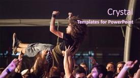  Presentation with cancer - Theme featuring bontida-romania-july-2018-crowd background and a  colored foreground